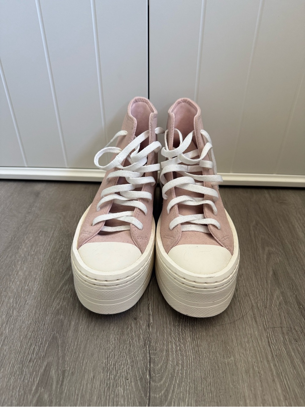 Converse Pink High-Top Platform Sneakers | Size 5.5